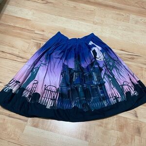 Unique vintage haunted mansion cotton skirt